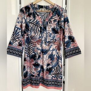 SANDIVA Dress Coverup Sz M beach swim resort wear pullover EUC